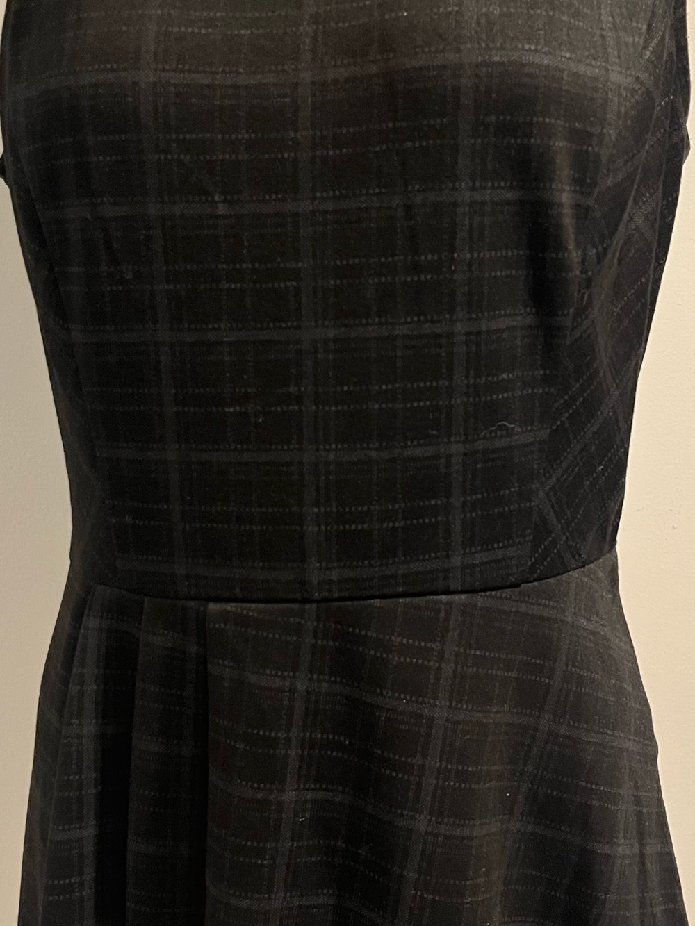 WHITE HOUSE BLACK MARKET Black Plaid Asymmetric Top Sz S ORIG $98+ DESIGNER Deal